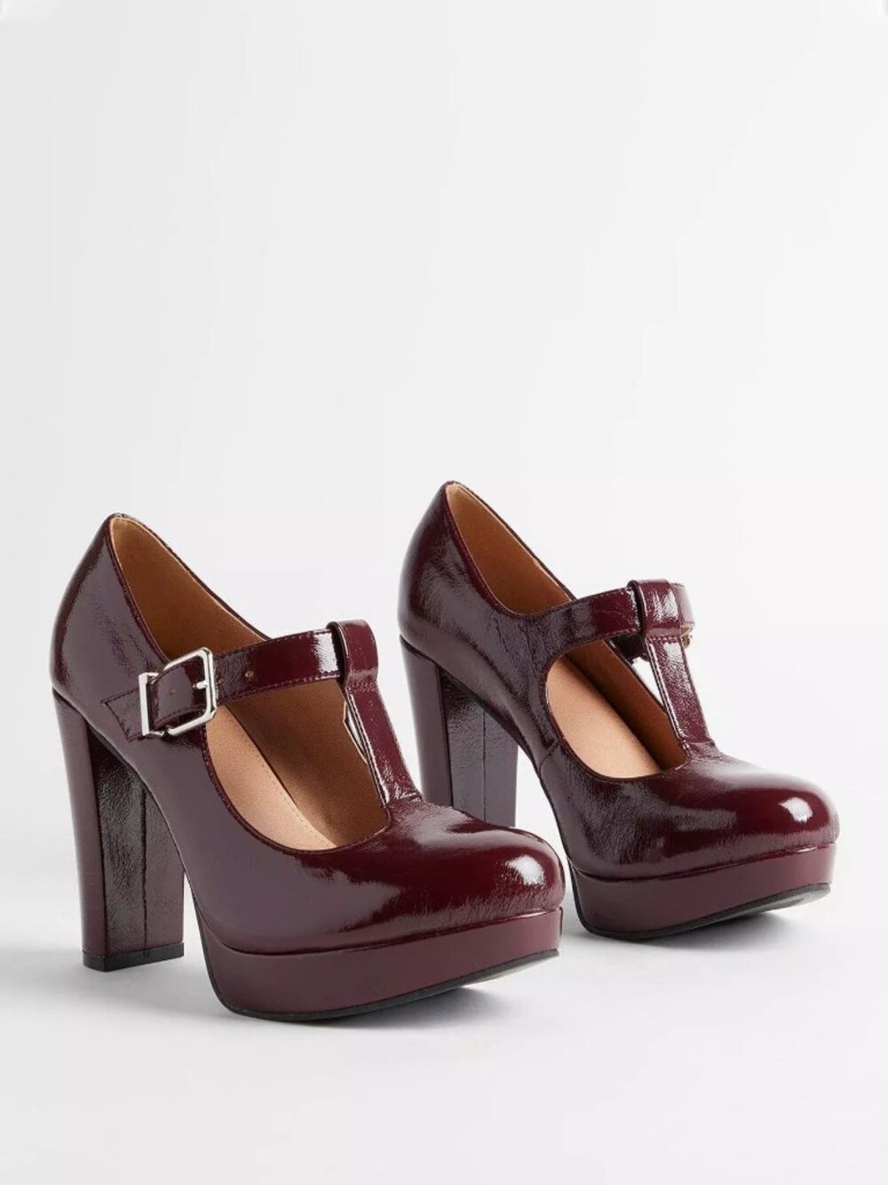 Torrid T‑Strap Mary Jane Heel (WW) — Burgundy — Size 13 — Worn Once